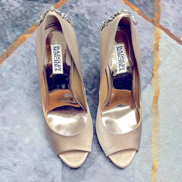 Badgley Mischka authentic used only once shoes so so stunning paid 460$ usa 8,5 - Picture 4 of 9
